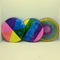 Despite the bleeding... I'm still super happy with this 3-disc series. I reused three one color dye beds: cyan, magenta,