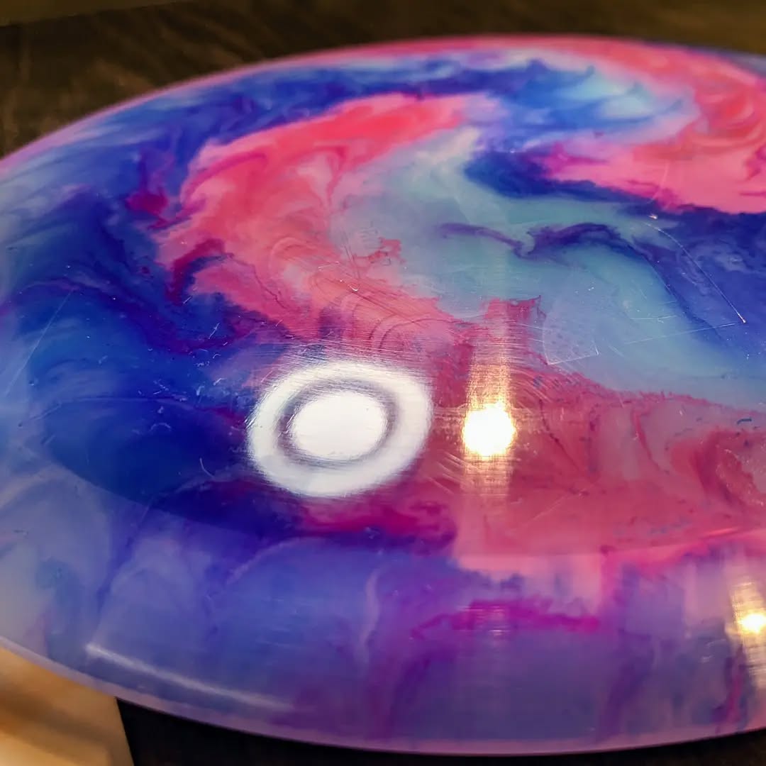 Latitude 64 River, dyed with ProChem dyes in a glue bed overnight. Just a touch of heat for that neon pink 😉