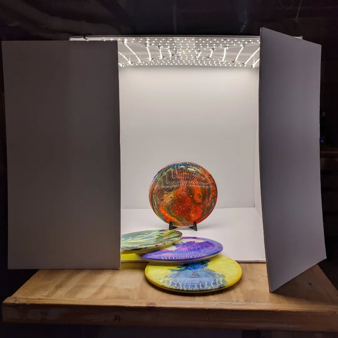 I finally invested the $5 in some school project foam boards and used some leftover light strips to make a photo box! No