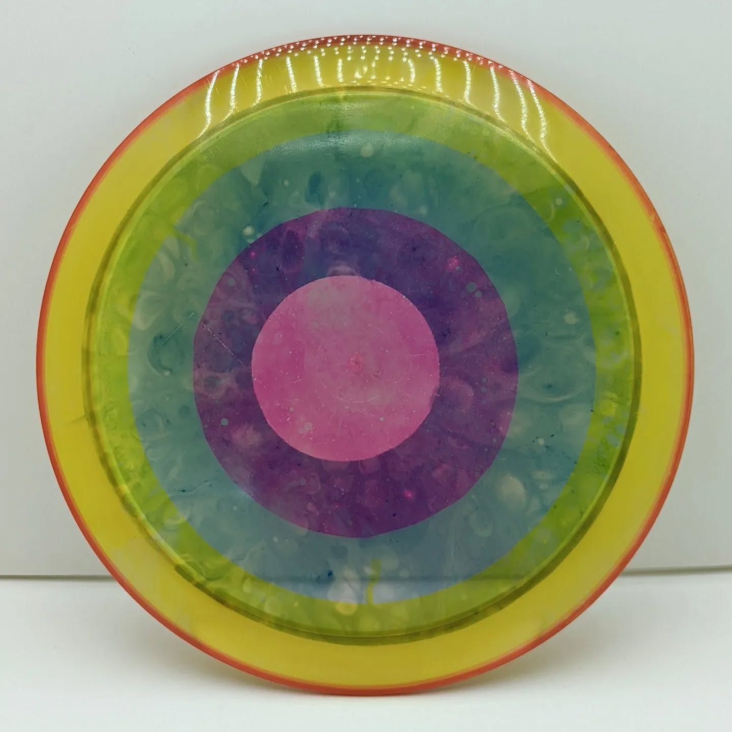 Despite the bleeding... I'm still super happy with this 3-disc series. I reused three one color dye beds: cyan, magenta,