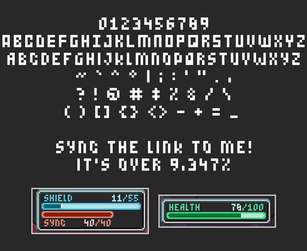 I was struggling to find a 5px tall font I liked for some of my more detailed UI elements. So I made my own! It was way 